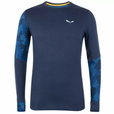 Термофутболка мужская Salewa CRISTALLO WARM AMR  - синяя, M