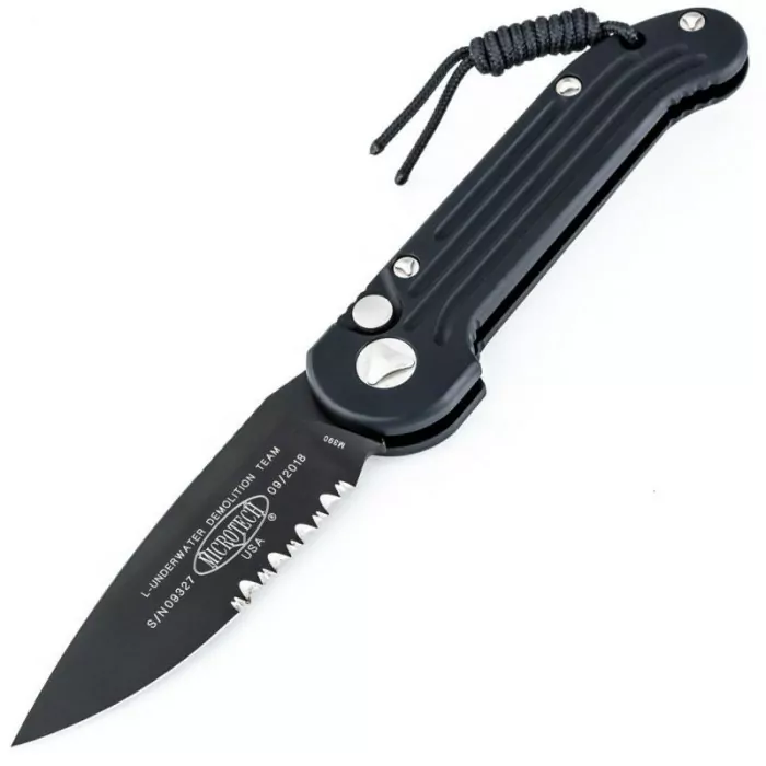 Нож Microtech Ludt Black Blade полусеррейтор 135-2  