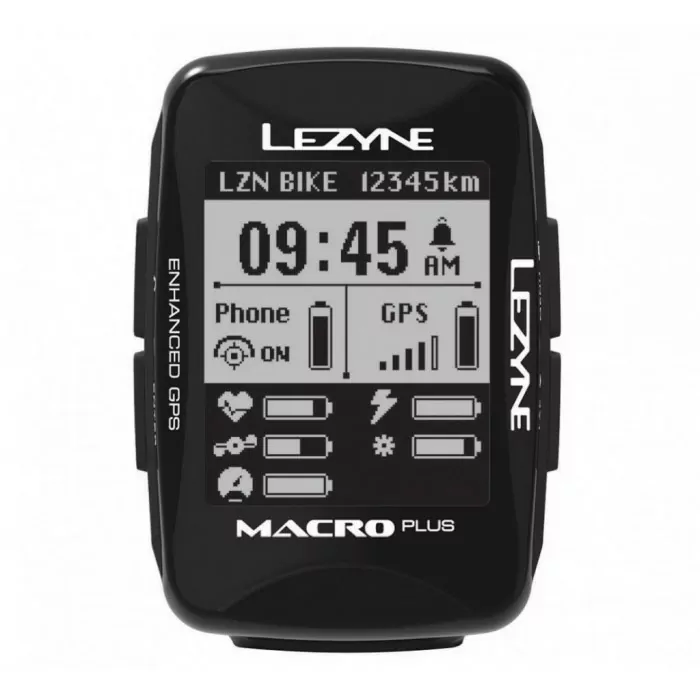 Компьютер Lezyne GPS MACRO PLUS GPS черный 
