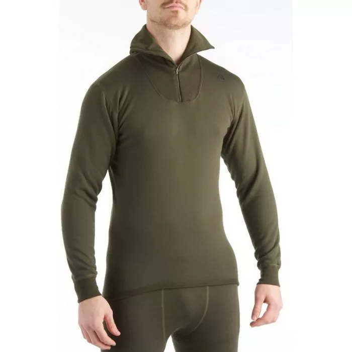 Термофутболка Aclima HotWool 230 gr Polo W/Zip Unisex OliveNight, M  