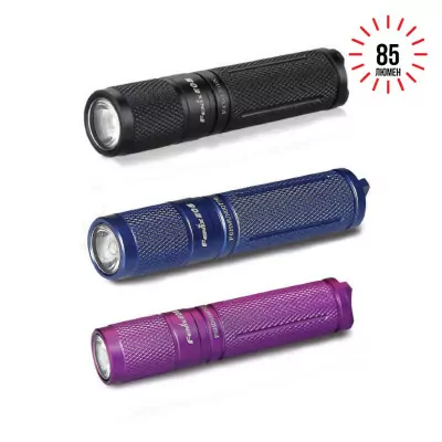 Фонарь-брелок Fenix E05 (2014 Edition) , серый,XP-E2 R3 LED, 85 лм., синий  
