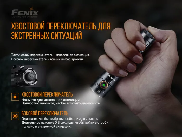 Карманный фонарь Fenix LD30bi, LUMINUS SST40 LED, 1600 люмен  