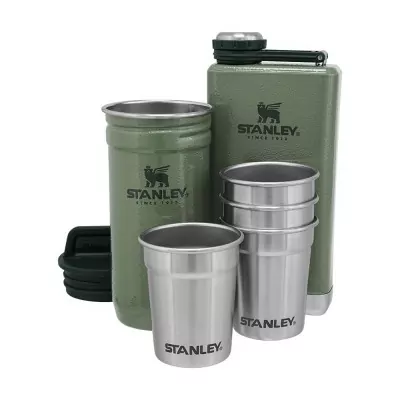 Подарочный набор Stanley Adventure Hammertone Green: 2 фляги та 4 рюмки