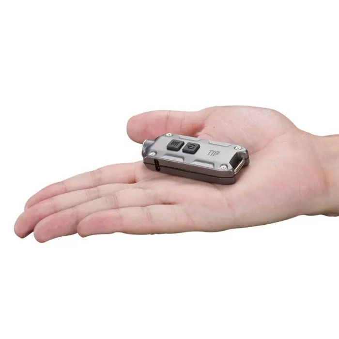 Фонарь-брелок Nitecore TIP (серый), 360 люмен  