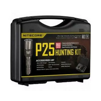 Набор для ночной охоты Nitecore P25, в подарочном кейсе 