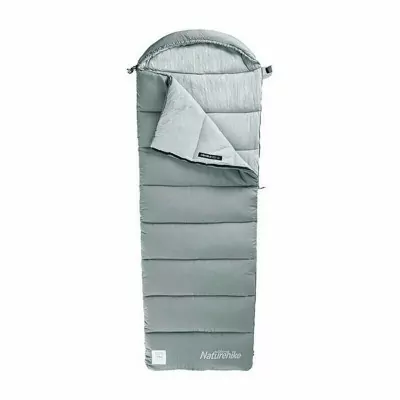 Спальник с капюшоном с обычным мешком для хранения Naturehike M400 CNK2350WS023, (1°C), правый, серый