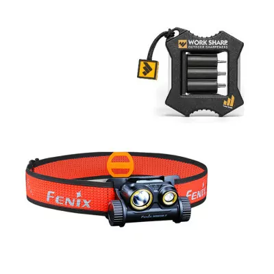 Налобный фонарь Fenix HM65R-T с аккумулятором Fenix 3500mAh + точилка Work Sharp Micro