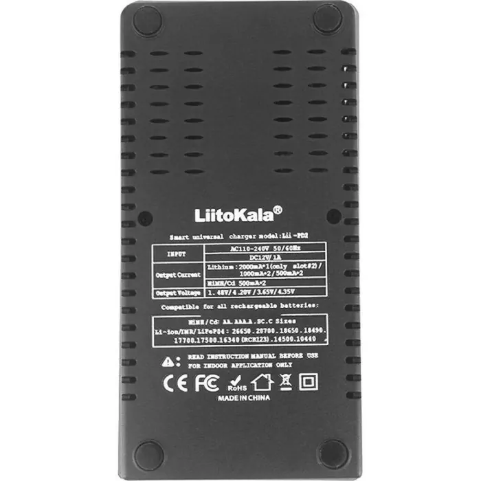 Зарядное устройство Liitokala Lii-PD2+car EU charger  