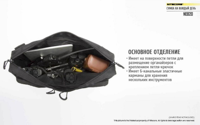 Сумка EDC, тактическая Nitecore NEB20 Cordura 1050D, (черная)  