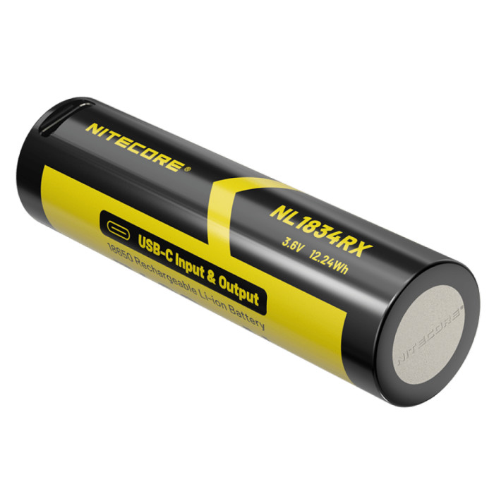 2в1 Аккумулятор литиевый Li-Ion 21700+ Power Bank Nitecore NL2150RX 3.6V (5000mAh, USB Type-C), защищенный  