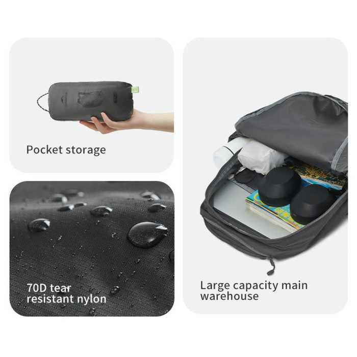 Рюкзак компактный Naturehike CNK2450XB026, 20 л, серый  