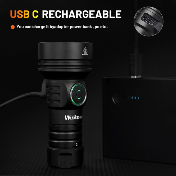Фонарь Wurkkos TS11 USB-C Rechargeable 18650 LED SFT40  