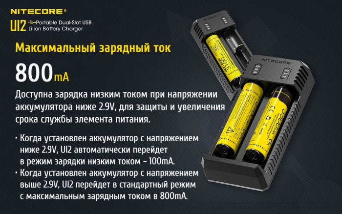 Зарядное устройство Nitecore UI2  