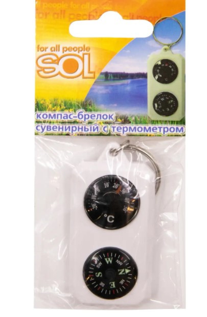 Компас с градусником Sol сувенирный  