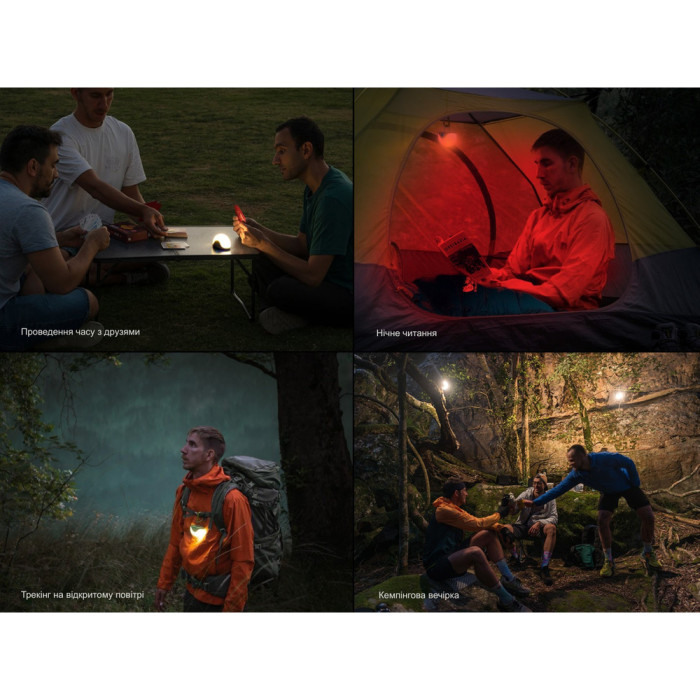 Фонарь кемпинговый Fenix CL20R V.2.0 с красным светом, зеленый 300 лм  