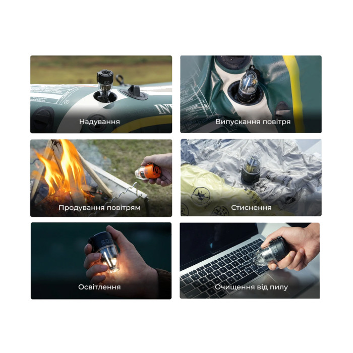 Насос-фонарь кемпинговый Flextail Max Pump 3, черный  