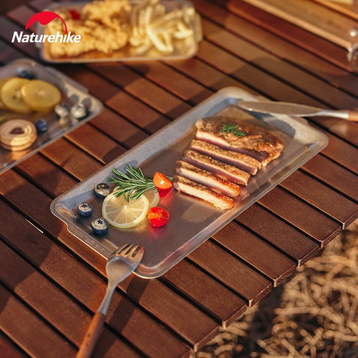 Поднос Naturehike CNH22CJ025, размер М, нержавеющая сталь  