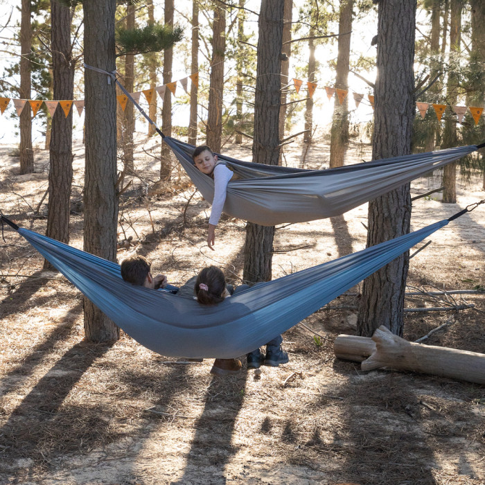Гамак сверхлегкий Naturehike двойной NH21DC011, бело-зеленый  