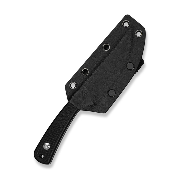 Нож фиксированный туристический Civivi Carveth (9,1 см) AEB-L / G10 черный с чехлом  