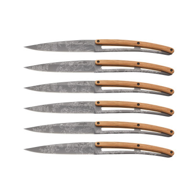 Набор ножей 6 Deejo Steak Knives, titan finish &quot;Toile de Jouy&quot;