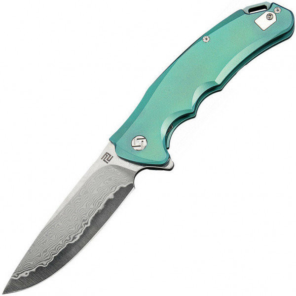 Нож Artisan Tradition Damascus Titanium (Green)  