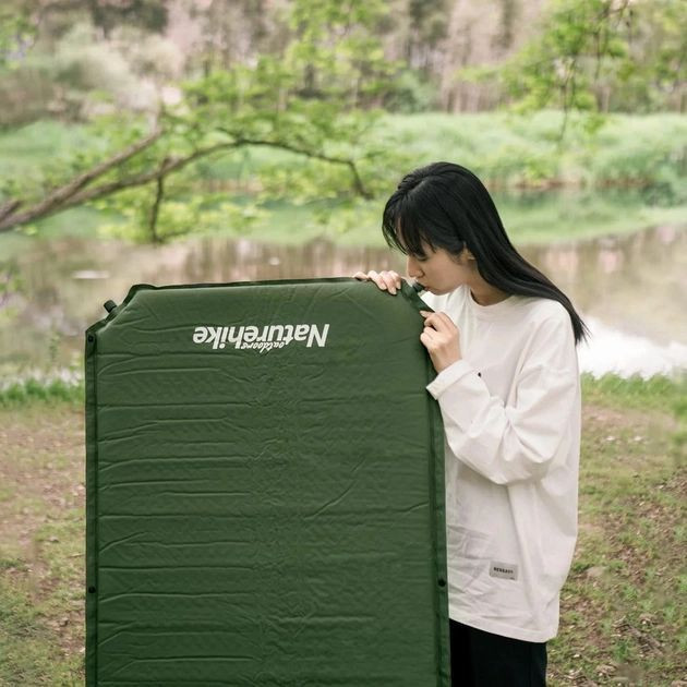 Матрас самонадувающийся 5 см Naturehike NH20DZ003, темно-зеленый  