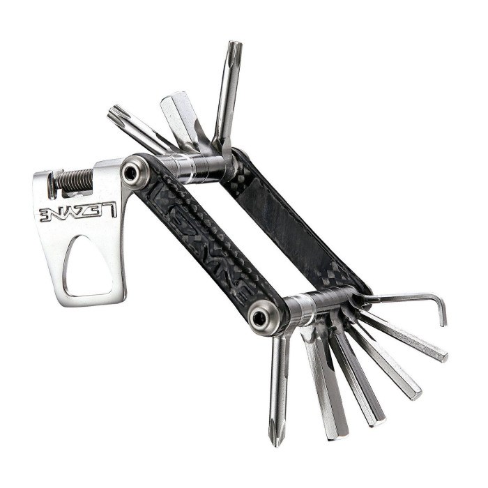 Мультитул Lezyne Carbon - 10, карбон серебристый 