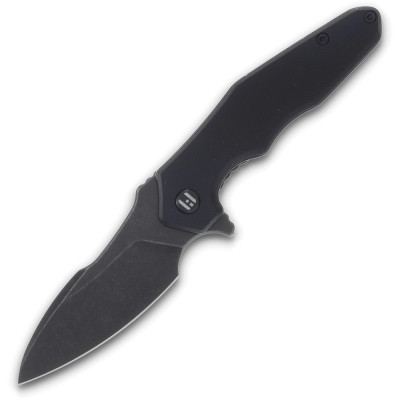 Нож Hightron Mini Ventura, D2, G10, черный, черный stonewash клинок