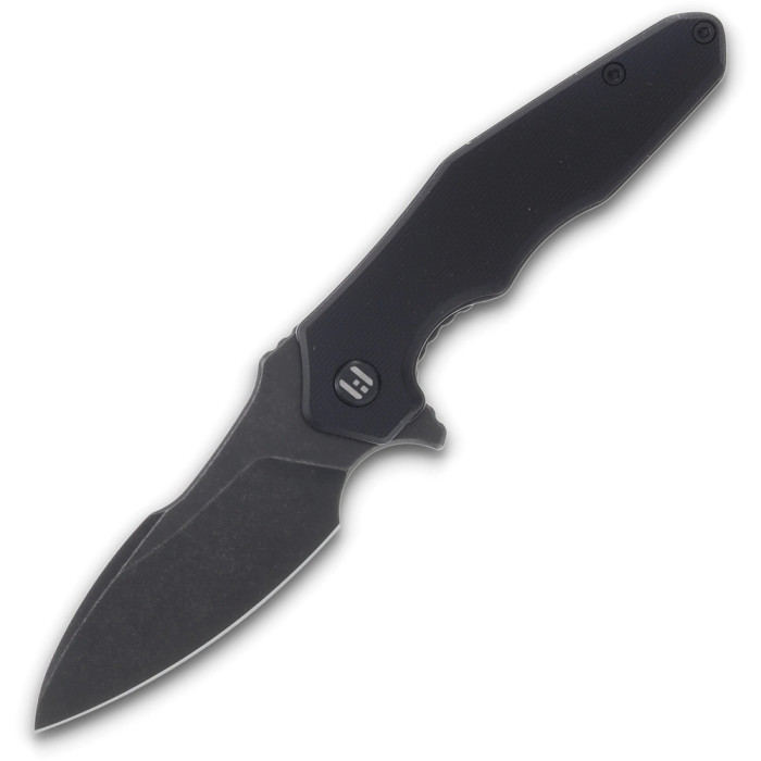 Нож Hightron Mini Ventura, D2, G10, черный, черный stonewash клинок  
