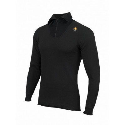 Термофутболка Aclima HotWool 230 gr Polo W/Zip Unisex Black, XS