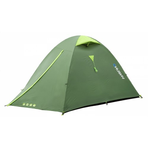 Палатка Husky Bird 3 Plus (темно-зеленый/салатовый) 