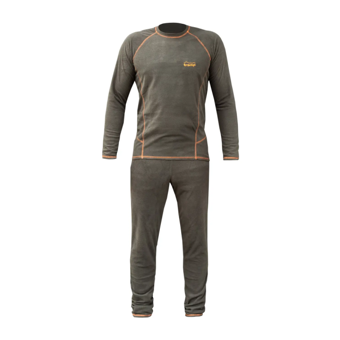 Термобелье мужское Tramp Microfleece комплект (футболка+штаны) olive UTRUM-020, UTRUM-020-olive-XL  
