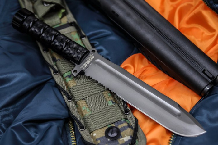 Нож Kizlyar Supreme Survivalist Z, сталь D2 Gray Titanium  