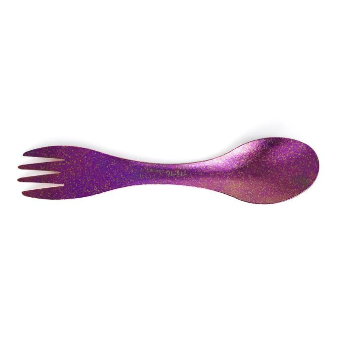 Ложка-вилка титановая 2 в 1 TiTo Titanium - розовая  