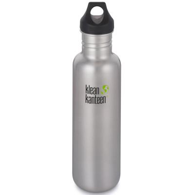 Бутылка для воды Klean Kanteen Classic Loop Cap 800 мл - серебристая