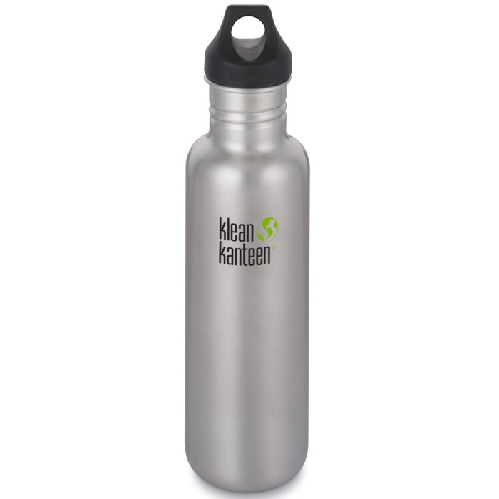 Бутылка для воды Klean Kanteen Classic Loop Cap 800 мл - серебристая  