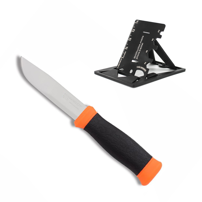 Нож Morakniv Outdoor 2000 Orange, нерж.сталь + Multitool Fonarik 2020 акционный  