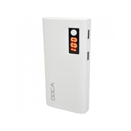 Power Bank DOCA D566II с LED дисплеем, 13000 mAh (белый)  