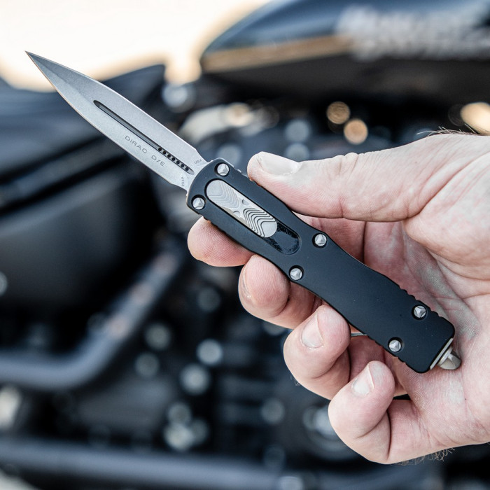 Нож автоматический Microtech Dirac Double Edge Stonewash (225-10)  