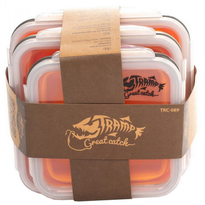 Набор из 3х контейнеров силиконовых Tramp TRC-089-orange  