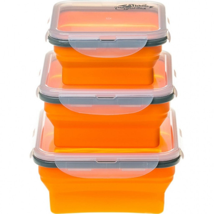 Набор из 3х контейнеров силиконовых Tramp TRC-089-orange  