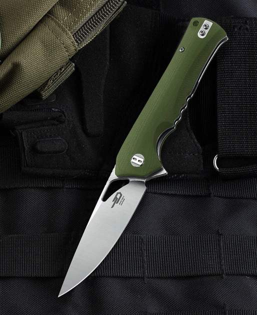 Нож складной Bestech Knife MUSKIE Green BG20B-1 (поврежденная упаковка)  