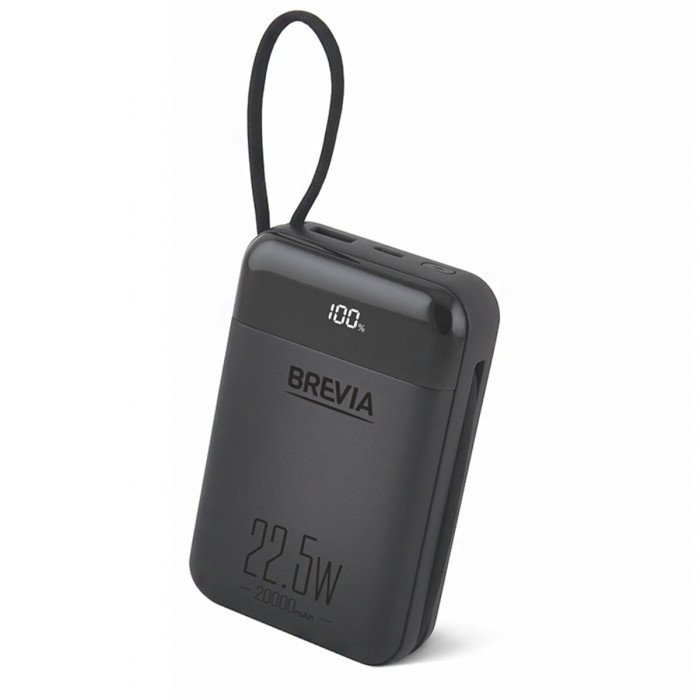 Повербанк (Power Bank) Brevia 20000mAh 22.5W Type-C+Lightning Cable, Li-Pol, LCD  