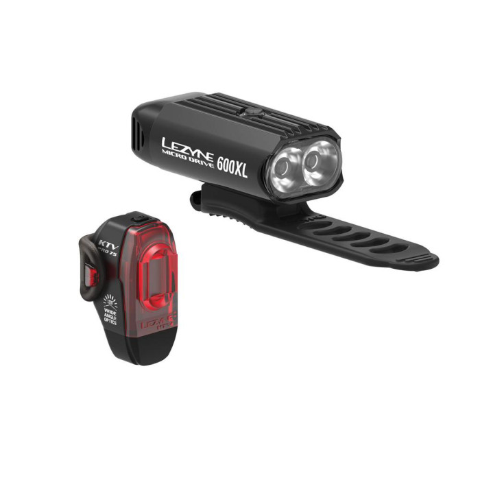 Комплект фар Lezyne MICRO DRIVE 600XL / KTV PRO PAIR 600/75 люменов Y13 