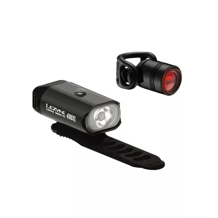 Комплект фар Lezyne MINI DRIVE 400 / FEMTO DRIVE PAIR 400/7 люменов Y13 черный  