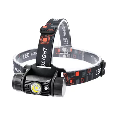 Налобный фонарь Police G020-LM+COB, ак. 18650, ЗУ micro USB