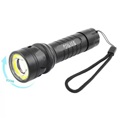 Карманный фонарь Police 1881-T6+COB, серый XM-L,1x18650/3xAAA