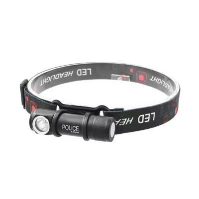 Налобный фонарь Police BL-2155-XPE, встроенный аккумулятор, ЗУ USB, магнит