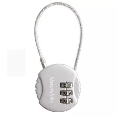Мини-замок с кодом Naturehike Travel round lock S-9D серебристый
