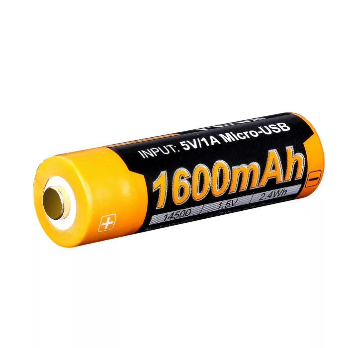 Аккумулятор 14500 Fenix ARB-L14-1600U micro usb зарядка  